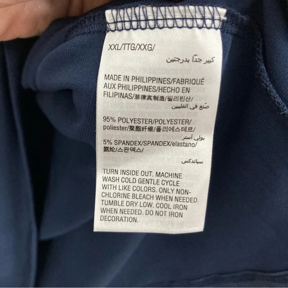 JM Collection Navy Studded Cut Out Stretch Round Neck Pullover Top XXL - Picture 7 of 9